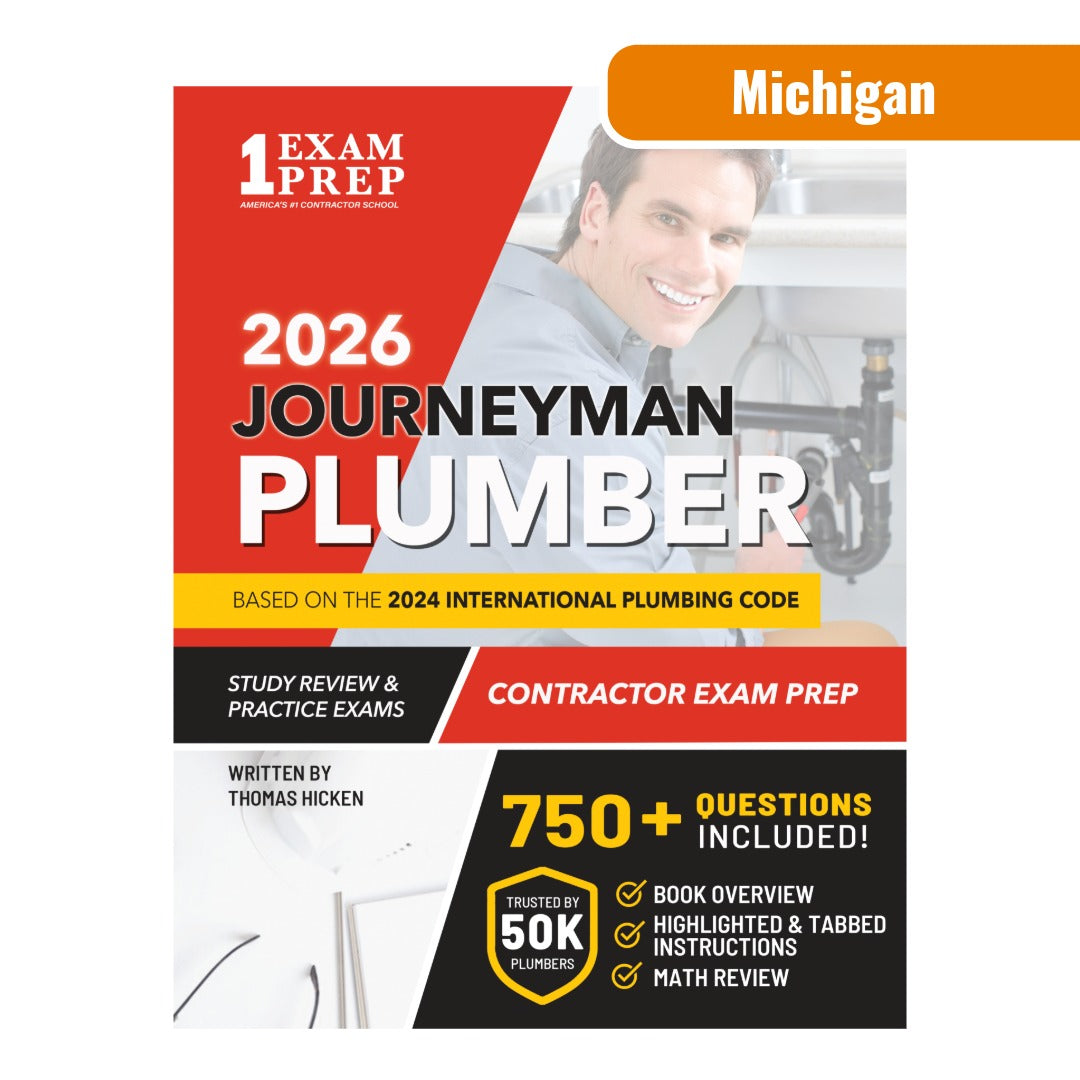 2026 Michigan Journeyman Plumber Exam Prep Study Guide (Based on 2024 IPC)