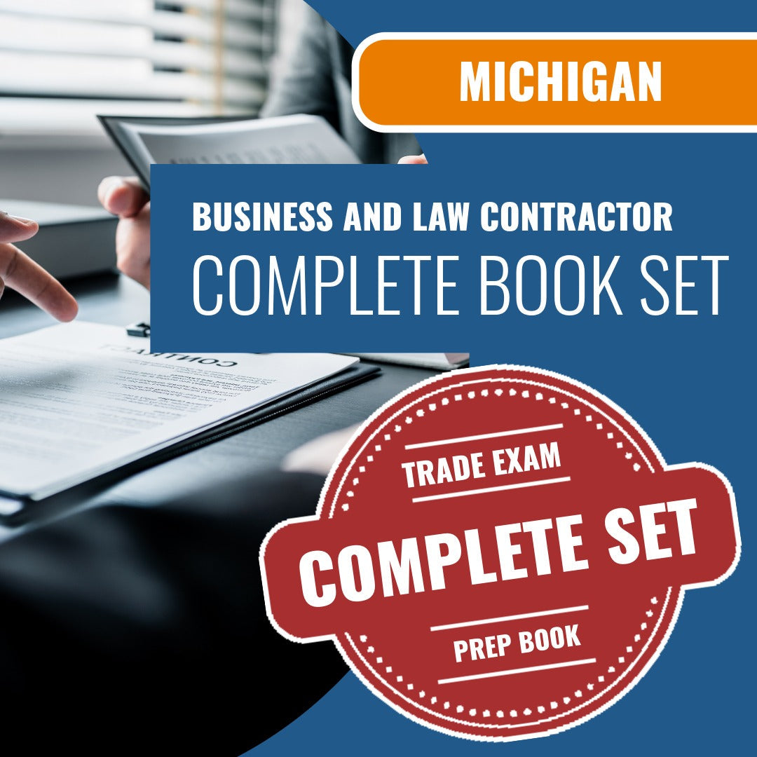 Michigan Business and Law Contractor Exam Book Package