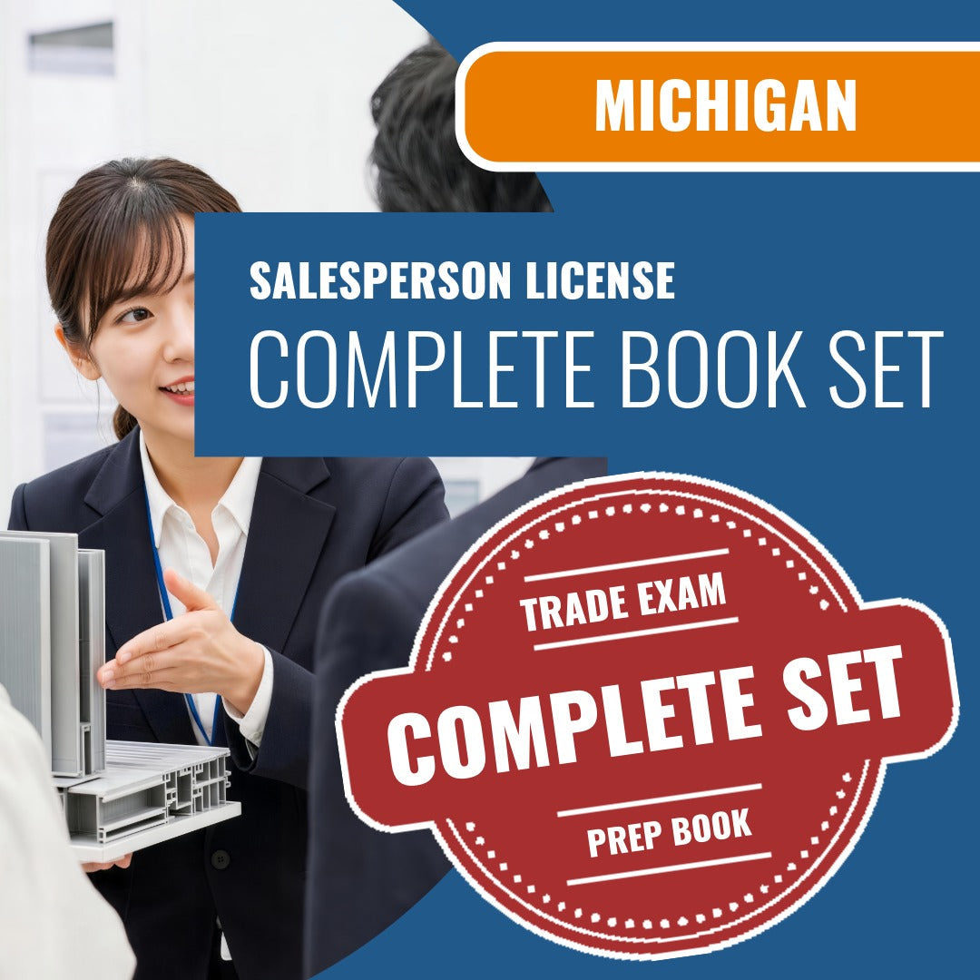 Michigan Salesperson License Exam Book Package
