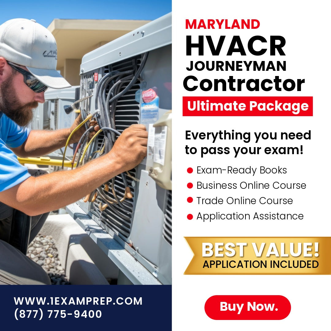 Maryland HVACR Journeyman Ultimate Exam Prep Rental Package