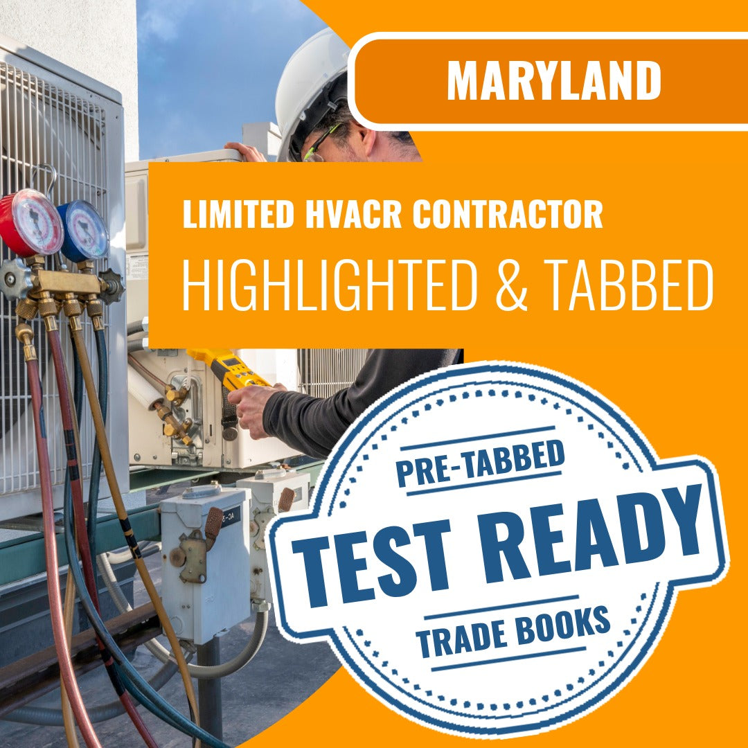 Maryland Limited HVACR Contractor Highlighted & Tabbed Book Package