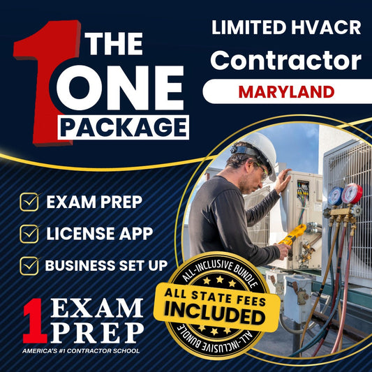 The 1 Package: All-Inclusive Maryland Limited HVACR Contractor Exam, Licensing & Business Setup Solution