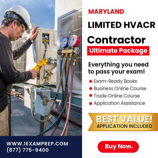 Maryland Limited HVACR Contractor Ultimate Exam Prep Rental Package