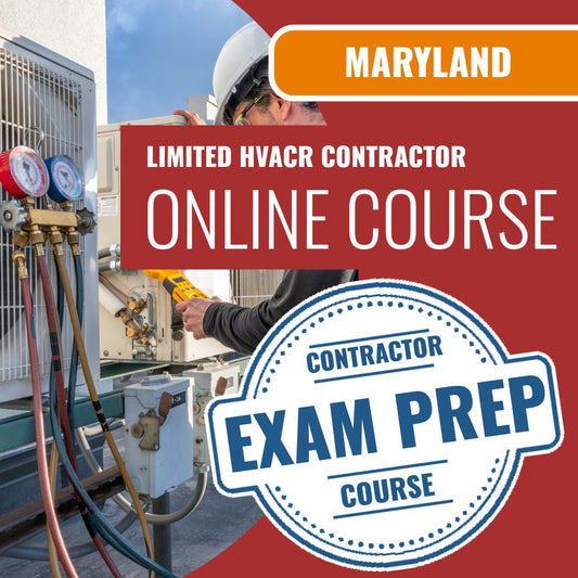 Maryland Limited HVACR Contractor Exam - Online Exam Prep