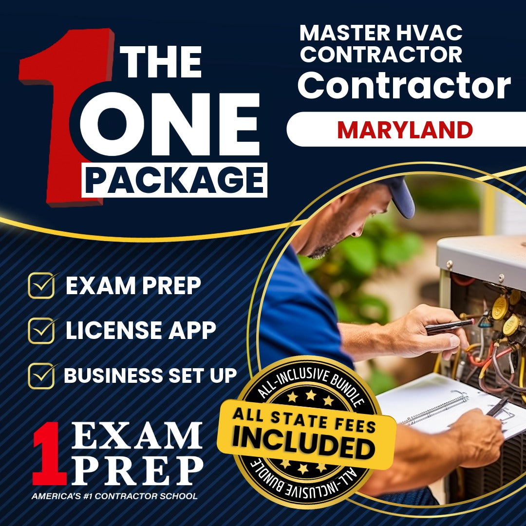 The 1 Package: All-Inclusive Maryland Master HVAC Contractor Exam, Licensing & Business Setup Solution