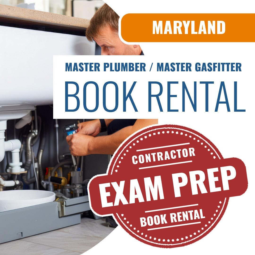 Maryland Master Plumber /  Master Gasfitter Contractor - Books & Courses Rental Package