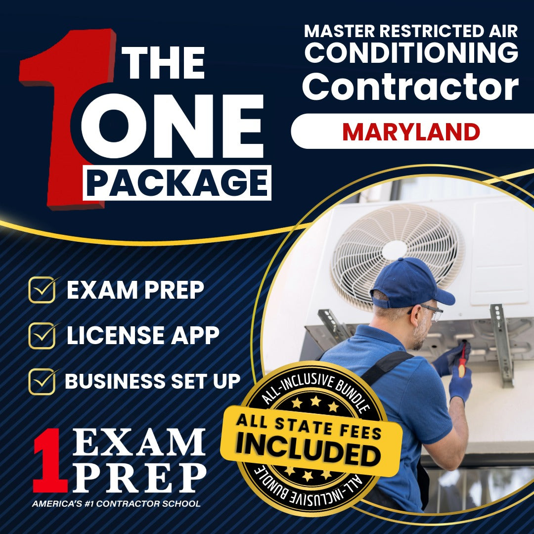 The 1 Package: All-Inclusive Maryland Master Restricted Air Conditioning Contractor Exam, Licensing & Business Setup Solution