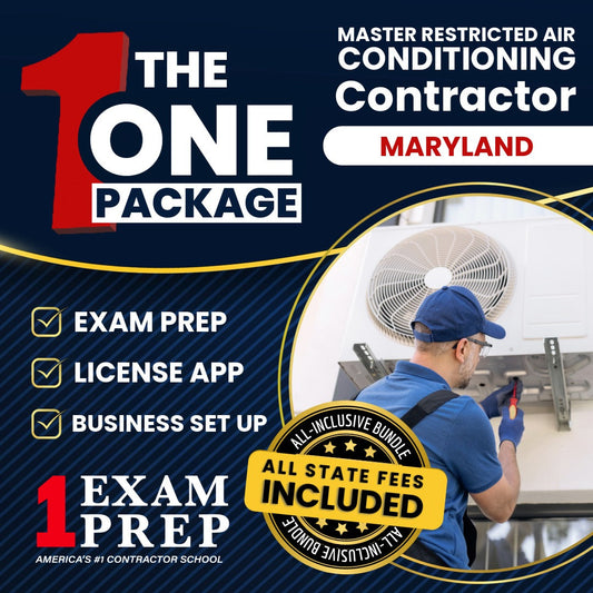 The 1 Package: All-Inclusive Maryland Master Restricted Air Conditioning Contractor Exam, Licensing & Business Setup Solution