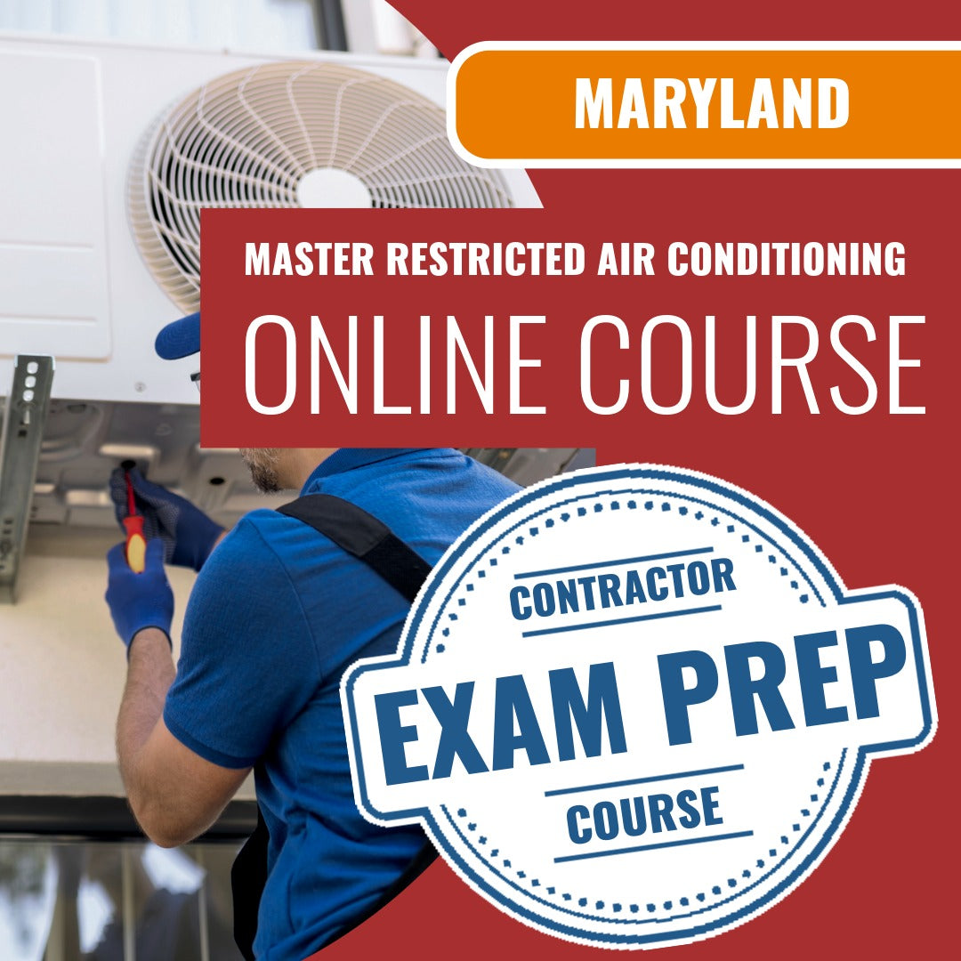 Maryland Master Restricted Air Conditioning Contractor - Online Exam Prep Course
