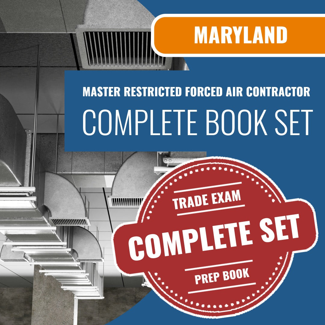 Maryland Master Restricted Forced Air Contractor Exam Book Package