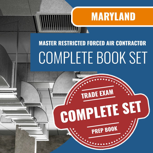 Maryland Master Restricted Forced Air Contractor Exam Book Package