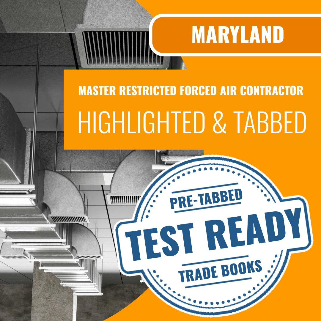Maryland Master Restricted Forced Air Contractor Highlighted & Tabbed Book Package