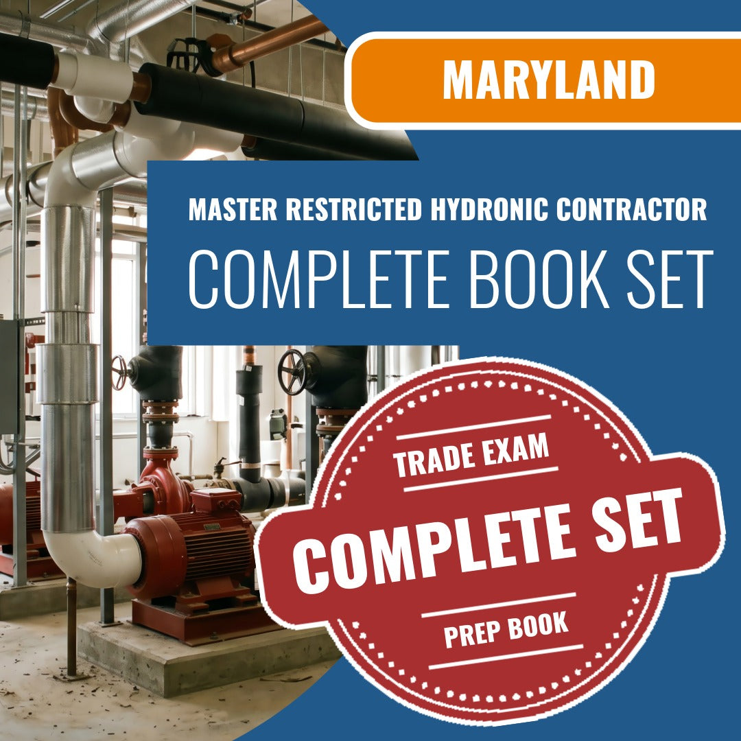 Maryland Master Restricted Hydronic Contractor Exam Book Package