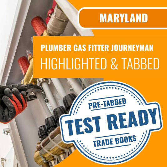 Maryland Plumber Gas Fitter Journeyman Highlighted & Tabbed Book Package