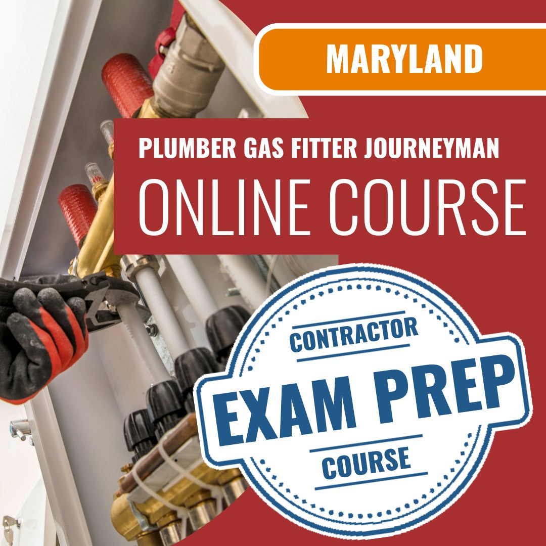 Maryland Plumber Gas Fitter Journeyman Exam - Online Exam Prep