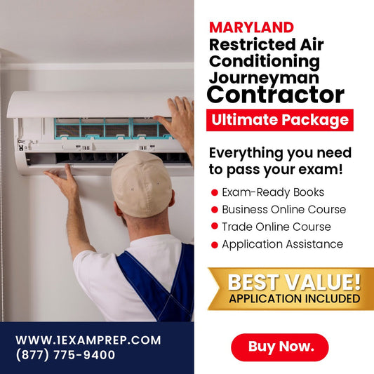 Maryland Restricted Air Conditioning Journeyman Ultimate Exam Prep Rental Package