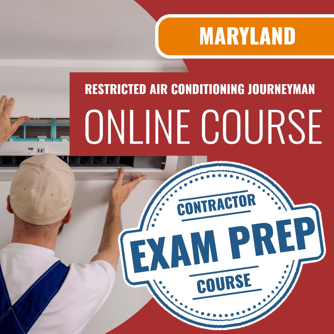 Maryland Restricted Air Conditioning Journeyman Exam - Online Exam Prep