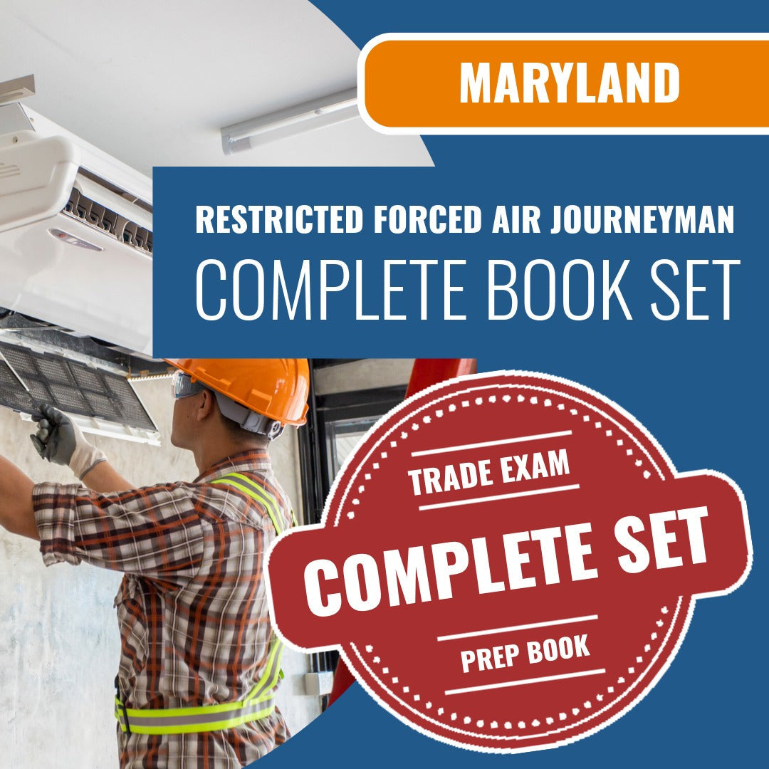 Maryland Restricted Forced Air Journeyman Exam Book Package