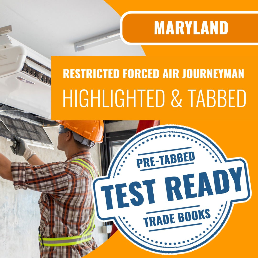 Maryland Restricted Forced Air Journeyman Highlighted & Tabbed Book Package
