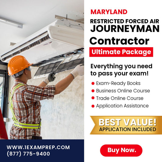 Maryland Restricted Forced Air Journeyman Ultimate Exam Prep Rental Package