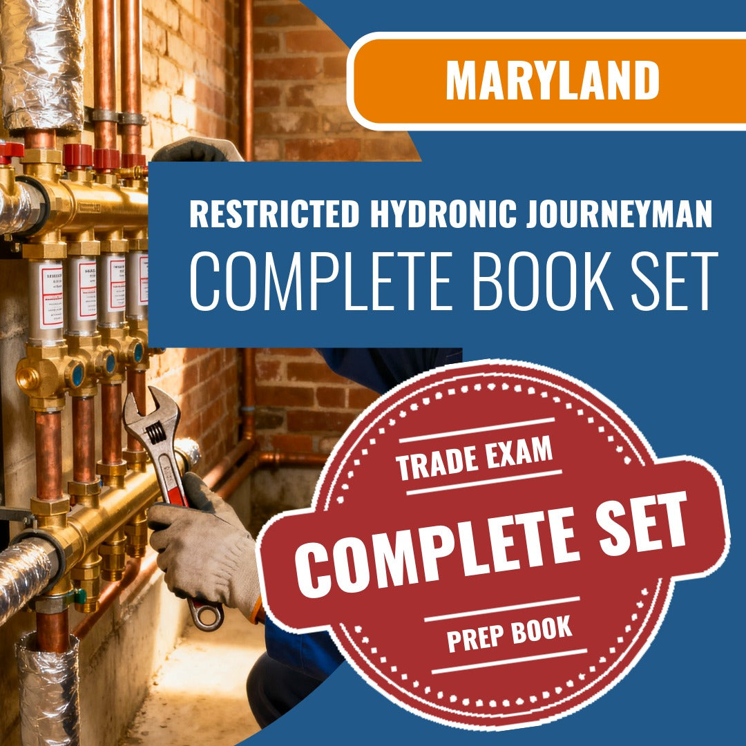 Maryland Restricted Hydronic Journeyman Exam Book Package