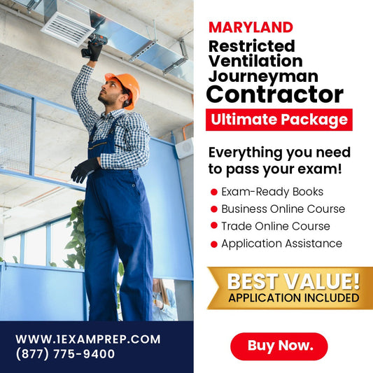 Maryland Restricted Ventilation Journeyman Ultimate Exam Prep Rental Package