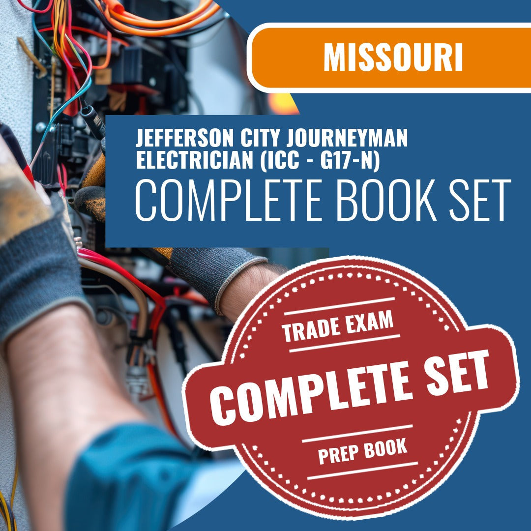 Jefferson City Missouri Journeyman Electrician (ICC - G17-N) Exam Book Package