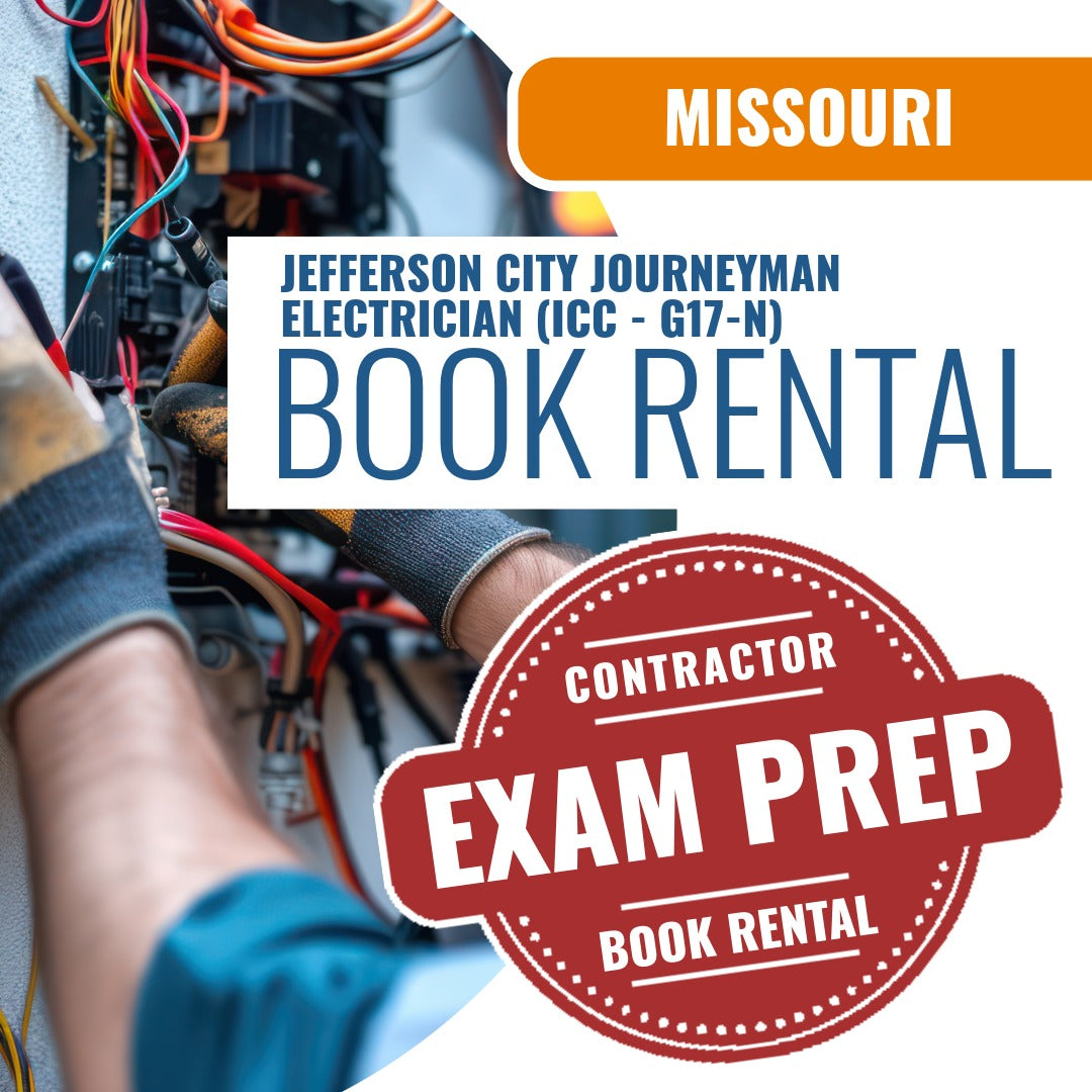 Jefferson City Missouri Journeyman Electrician (ICC - G17-N) - Books & Courses Rental Package