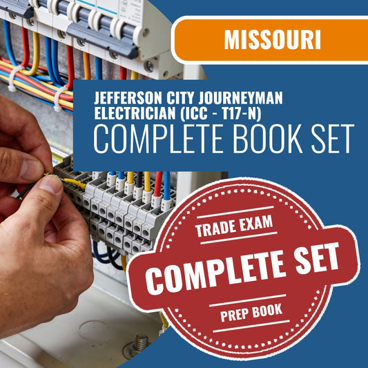 Jefferson City Missouri Journeyman Electrician (ICC - T17-N) Exam Book Package