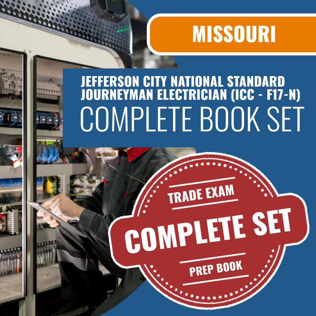 Jefferson City Missouri National Standard Journeyman Electrician (ICC - F17-N) Exam Book Package