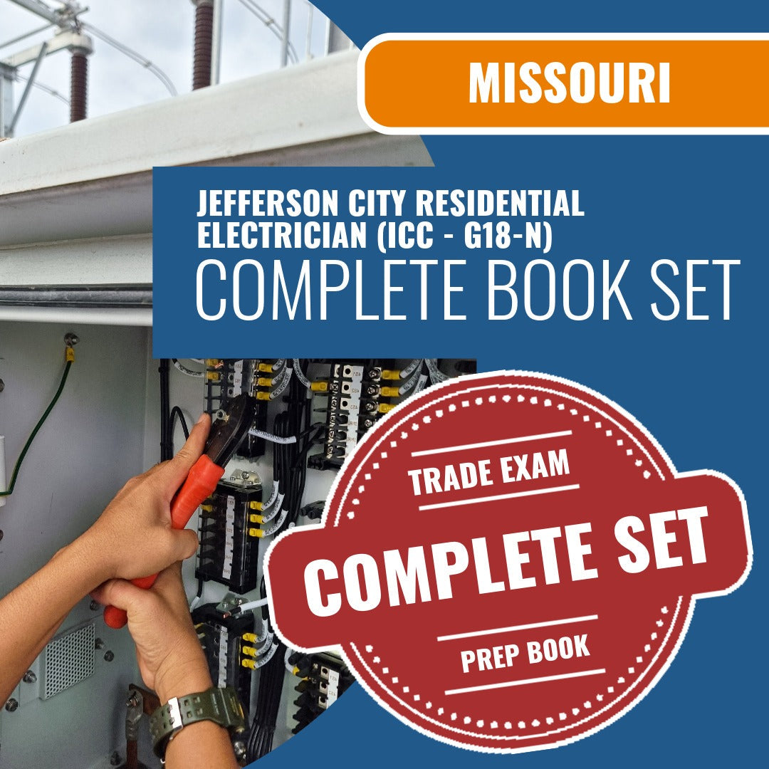 Jefferson City Missouri Residential Electrician (ICC - G18-N) Exam Book Package