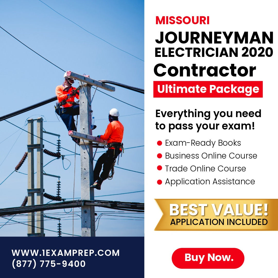 Missouri Journeyman Electrician 2020 Ultimate Exam Prep Rental Package