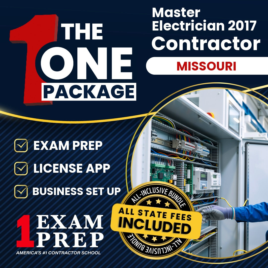 The 1 Package: All-Inclusive Missouri Master Electrician 2017 Exam, Licensing & Business Setup Solution