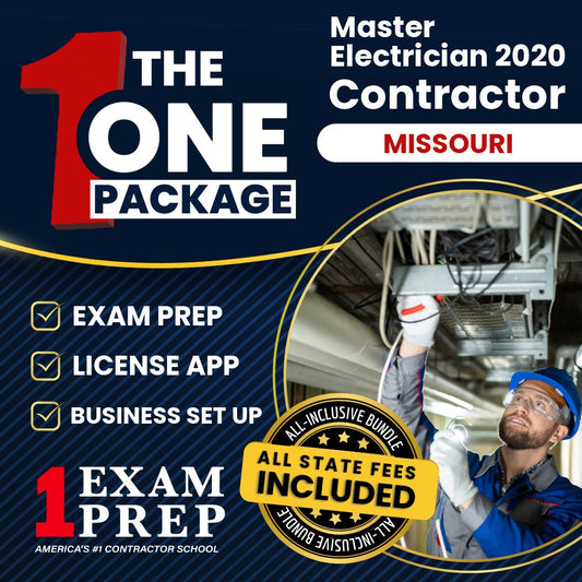 The 1 Package: All-Inclusive Missouri Master Electrician 2020 Exam, Licensing & Business Setup Solution