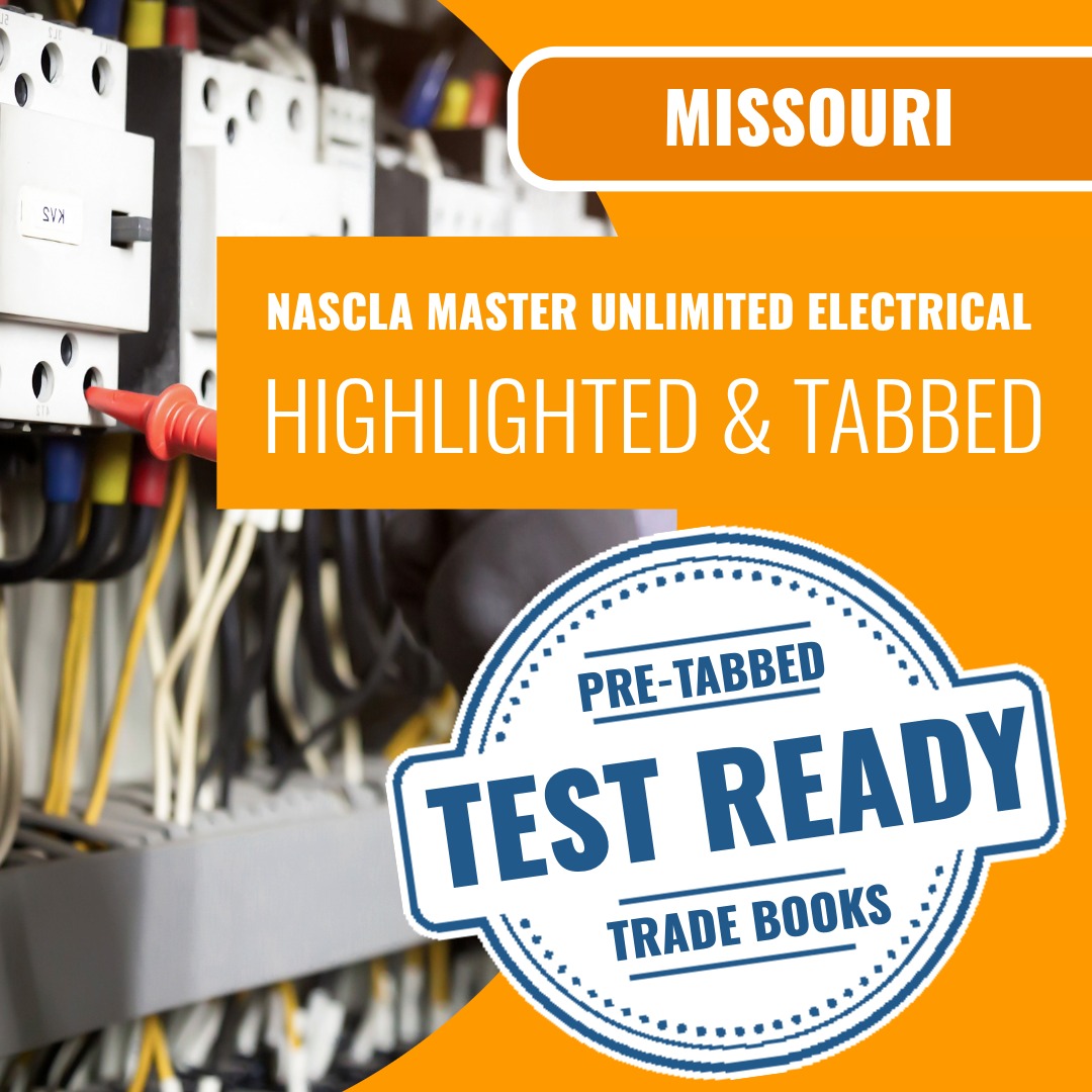 Missouri NASCLA Master Unlimited Electrical Contractor Highlighted & Tabbed Book Package