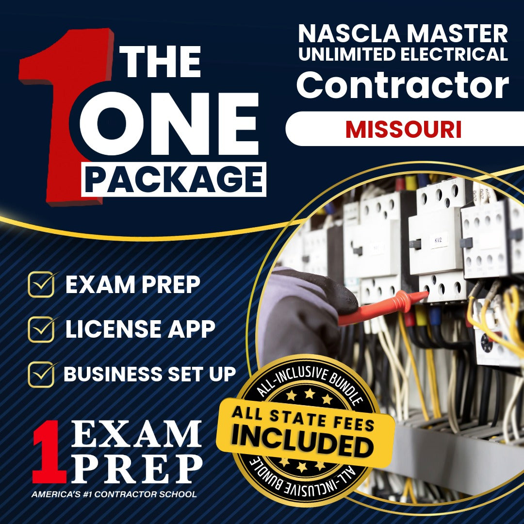 The 1 Package: All-Inclusive Missouri NASCLA Master Unlimited Electrical Contractor Exam, Licensing & Business Setup Solution