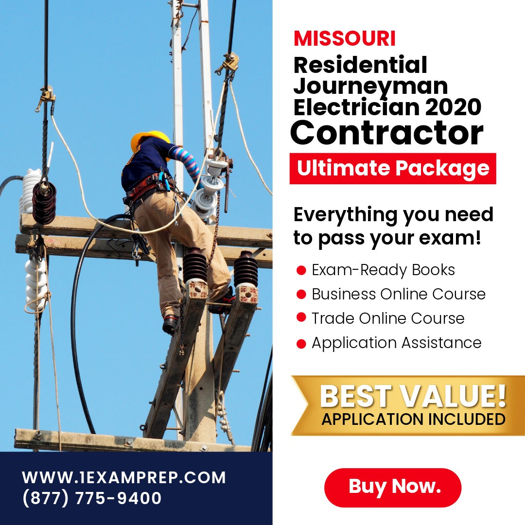 Missouri Residential Journeyman Electrician 2020 Ultimate Exam Prep Rental Package