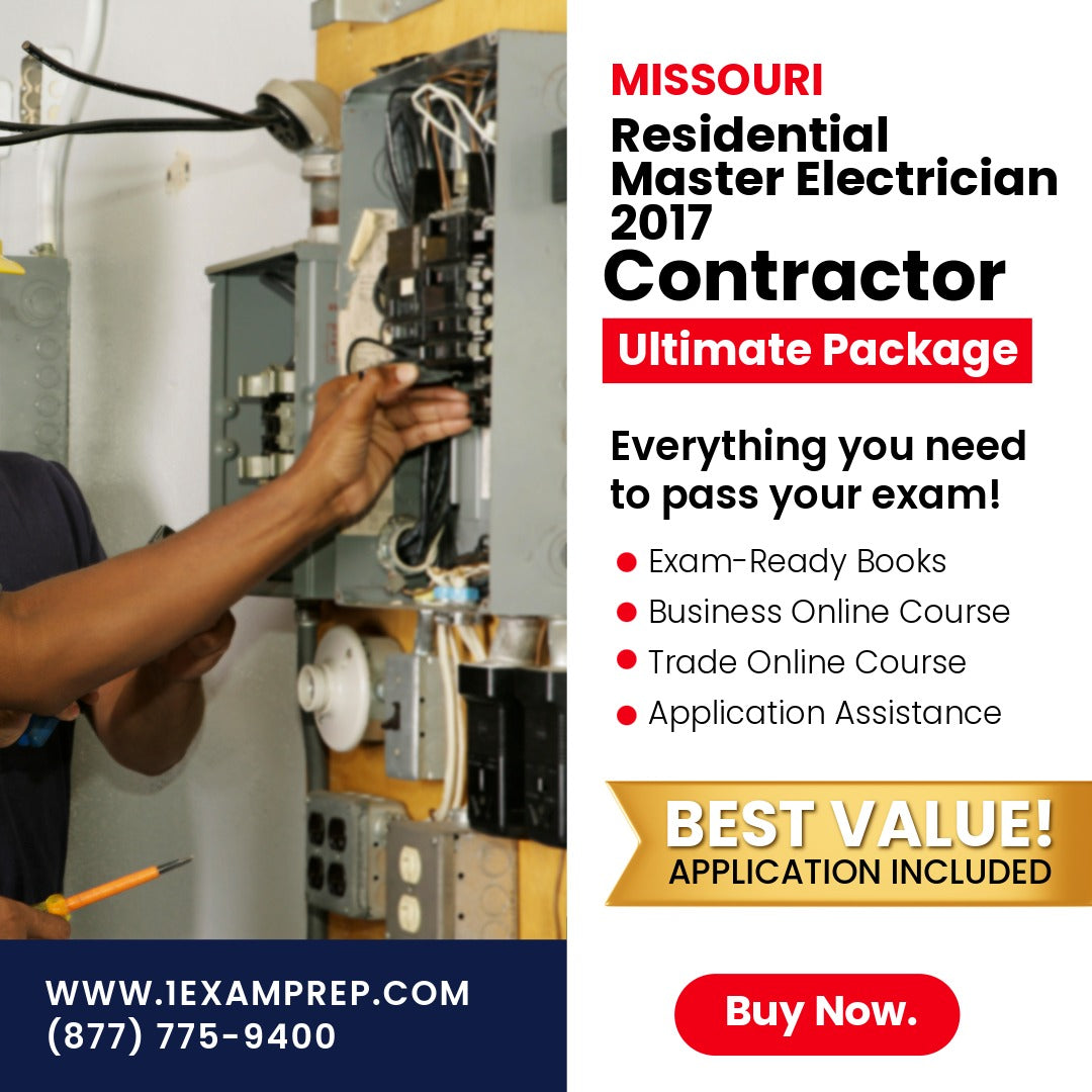 Missouri Residential Master Electrician 2017 Ultimate Exam Prep Rental Package
