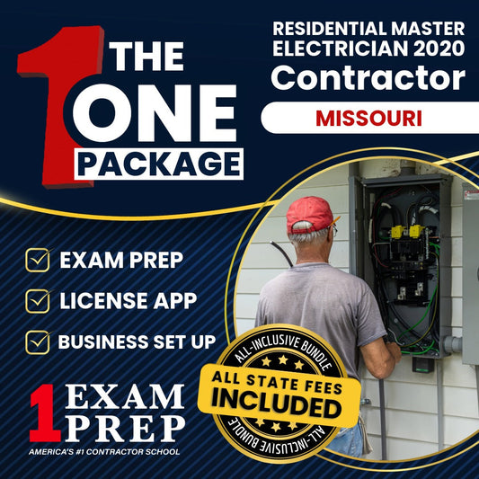 The 1 Package: All-Inclusive Missouri Residential Master Electrician 2020 Exam, Licensing & Business Setup Solution