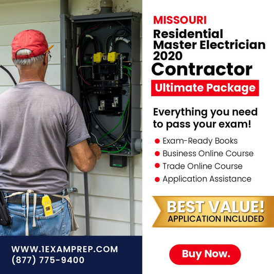 Missouri Residential Master Electrician 2020 Ultimate Exam Prep Rental Package
