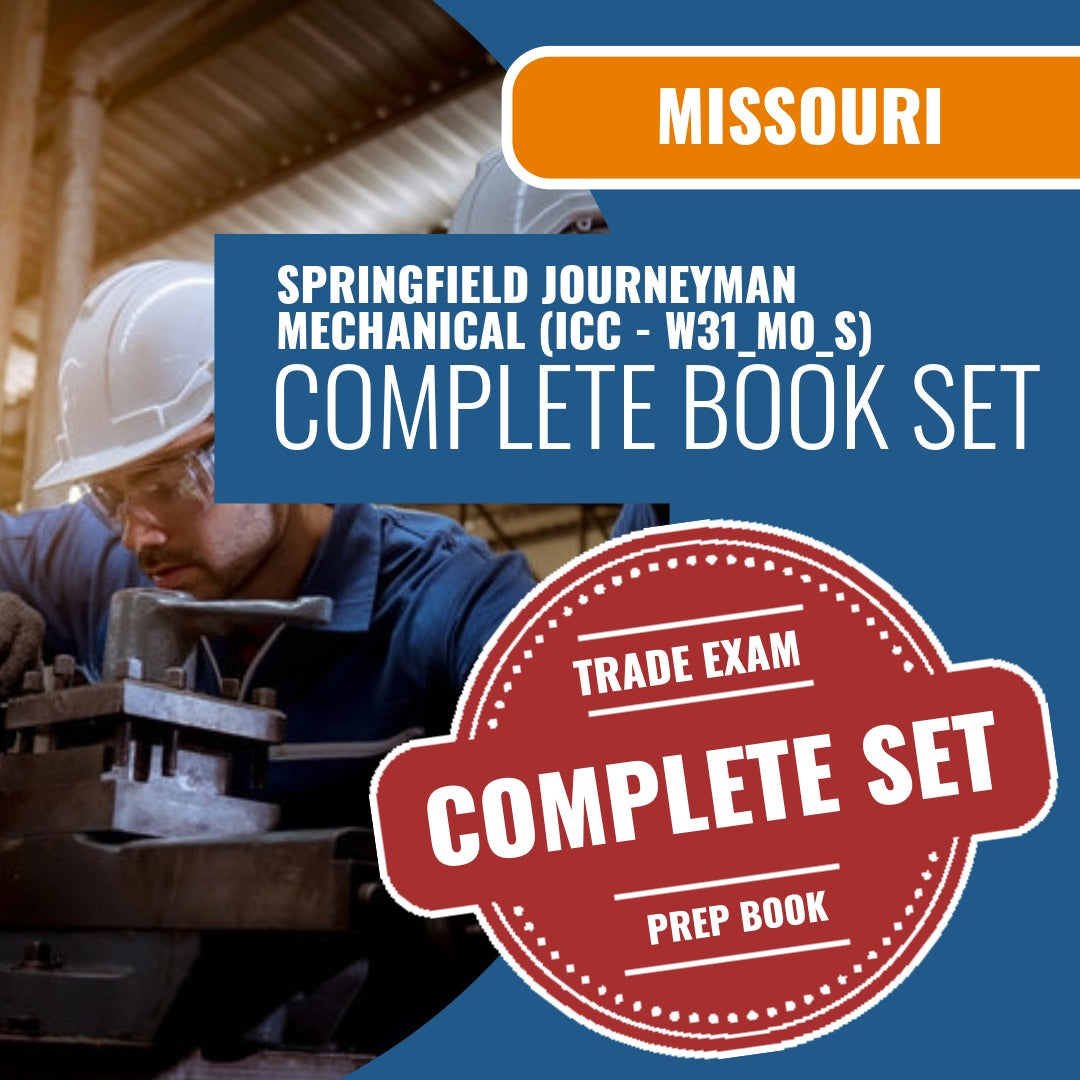 Missouri Springfield Journeyman Mechanical (ICC - W31_MO_S) Exam Book Package