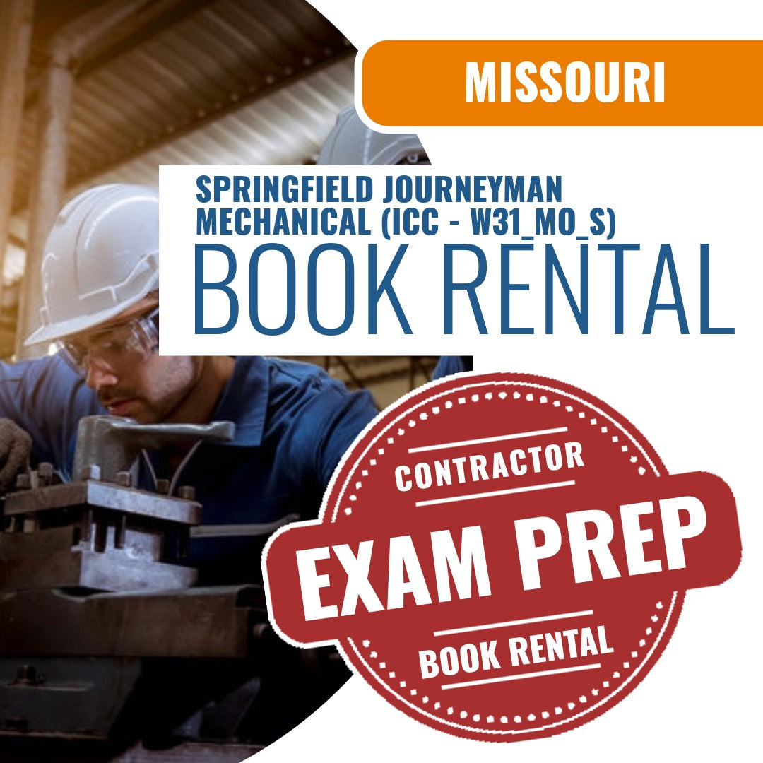 Missouri Springfield Journeyman Mechanical (ICC - W31_MO_S) - Books & Courses Rental Package