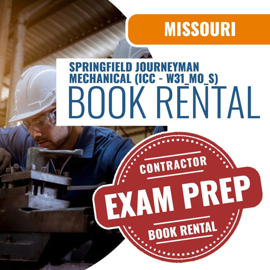 Missouri Springfield Journeyman Mechanical (ICC - W31_MO_S) - Books & Courses Rental Package