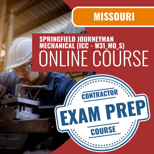 Missouri Springfield Journeyman Mechanical (ICC - W31_MO_S) - Online Exam Prep
