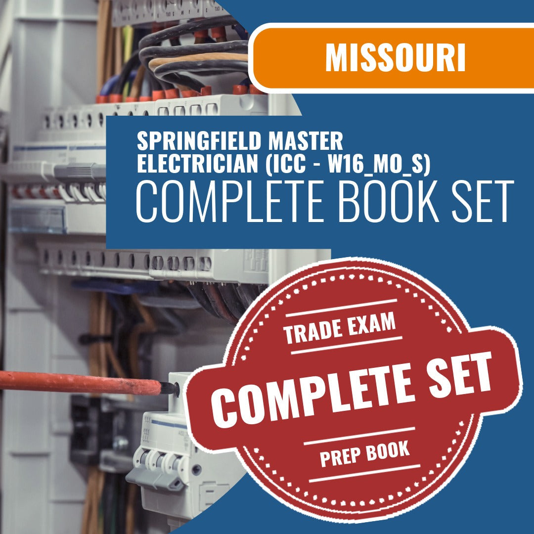 Missouri Springfield Master Electrician (ICC - W16_MO_S) Exam Book Package