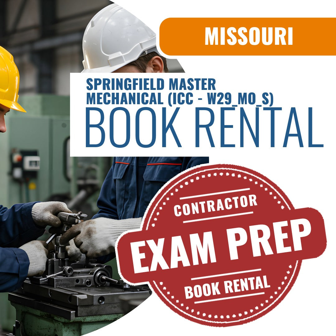 Missouri Springfield Master Mechanical Contractor (ICC - W29_MO_S) - Books & Courses Rental Package