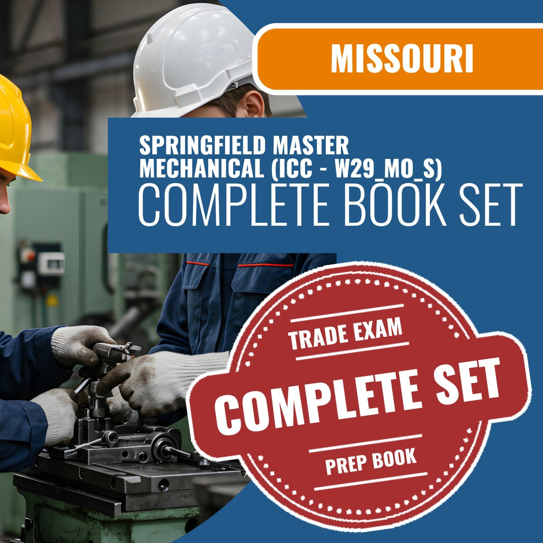 Missouri Springfield Master Mechanical Contractor (ICC - W29_MO_S) Exam Book Package