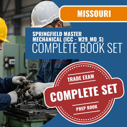 Missouri Springfield Master Mechanical Contractor (ICC - W29_MO_S) Exam Book Package