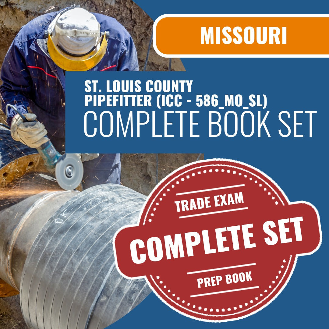 Missouri St. Louis County Pipefitter (ICC - 586_MO_SL) Exam Book Package
