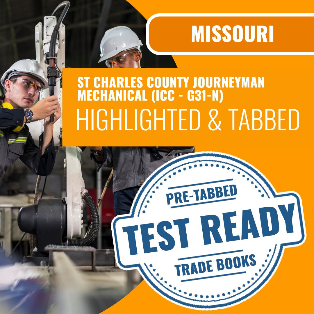 St Charles County Missouri Journeyman Mechanical (ICC - G31-N) Exam - Online Exam Prep